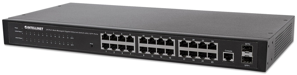 24-Port Web-Managed Gigabit Ethernet Switch with 2 SFP Ports
