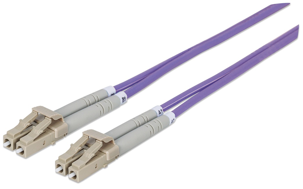 5m LC-LC Fiber Cable, Duplex, OM4, Multimode, Violet