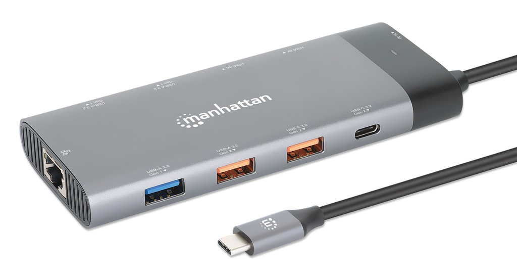 USB-C PD 10-in-1 Dual Monitor 8K Docking Station / Multiport Hub