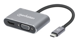 [130691] USB-C to HDMI &amp; VGA 4-in-1 Docking Converter with Power Delivery