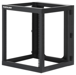 [716055] 19&quot; Wall Mount Open Frame Network Rack, 12U, Rear-hinged Swing Frame
