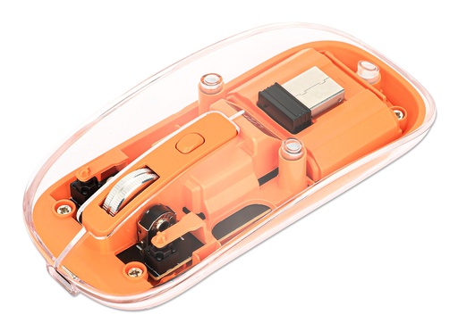 [190282] Transparent Rechargeable Wireless USB Mouse