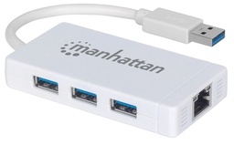 [507578] 3-Port USB 3.0 Type-A Hub with Gigabit Ethernet Adapter